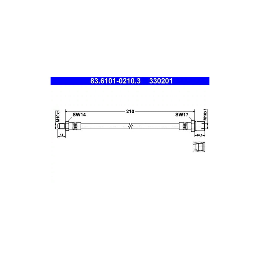 ATE 83.6101-0210.3 Brake Hose