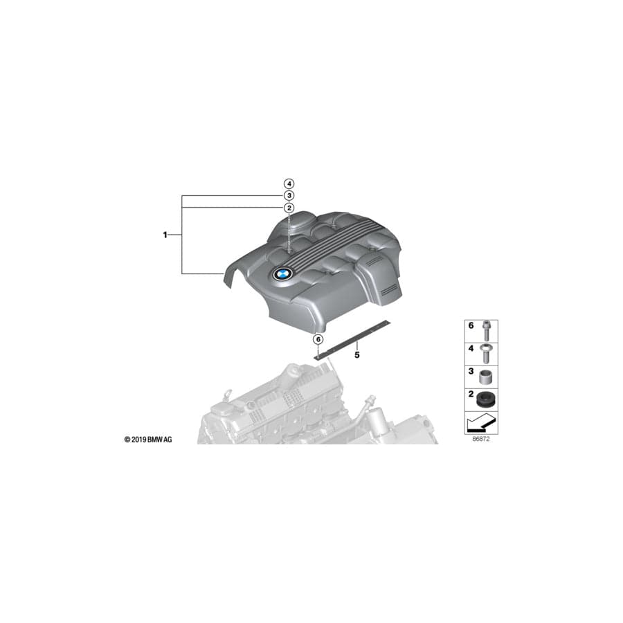 Genuine BMW 11617964688 E65 Sound Protection Cap (Inc. AlpinaB7) | ML Performance UK Car Parts