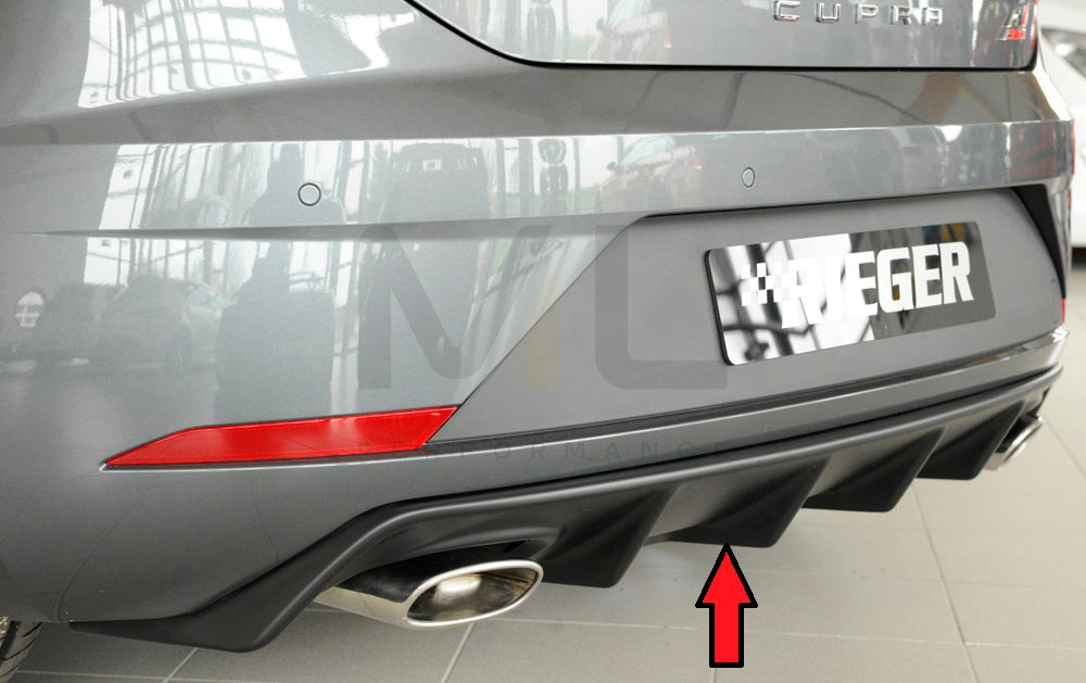 Rieger 00027037 SEAT 5F Leon Cupra Rear Diffuser 1 | ML Performance UK Car Parts