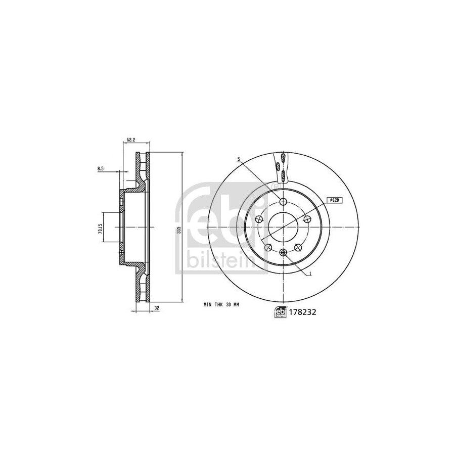 Febi Bilstein 178232 Brake Disc