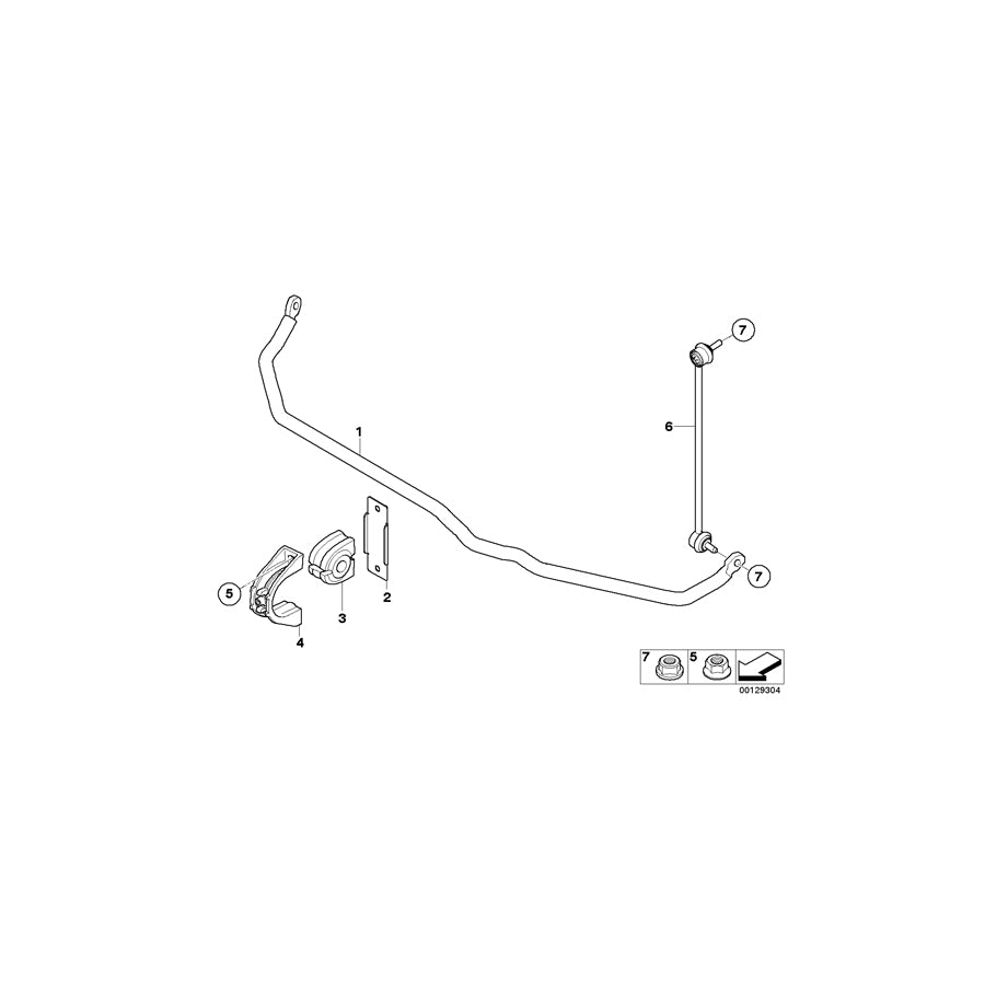 Genuine BMW 31306781546 E65 E66 Swing Support, Front, Right (Inc. 745Li, 735i & Alpina B7) | ML Performance UK Car Parts