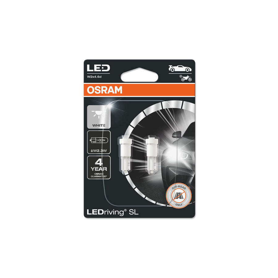 OSRAM  LED White W2.3W Sidelight Bulbs 6000K 12v 0.25W 2723DWP-02B | ML Performance