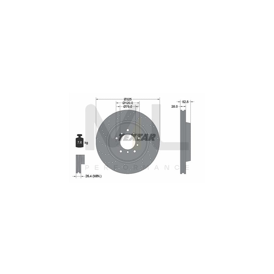 TEXTAR OE-Line 92183310 Brake Disc for BMW 3 Series Internally Vented, High-carbon, without wheel hub, without wheel studs | ML Performance Car Parts