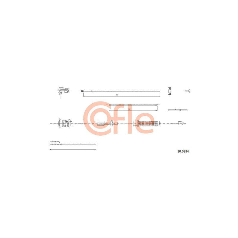 Cofle 92.10.0384 Throttle Cable