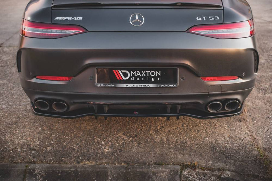 Maxton Design Mercedes Benz AMG GT 53 4-Door Coupe Central Rear Splitter (with vertical bars)