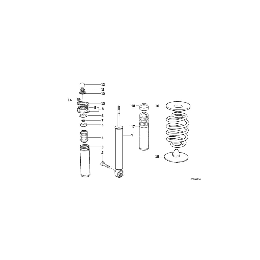 Genuine BMW 33522227794 E36 Shock Absorber, Rear (Inc. M3) | ML Performance UK Car Parts