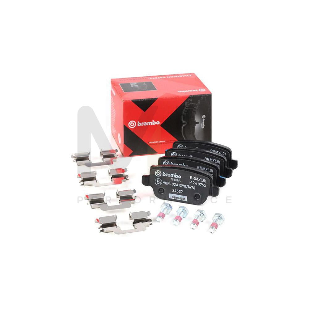 Brembo P 24 075X Brake Pad Set Excl. Wear Warning Contact, With Brake Caliper Screws | ML Performance Car Parts