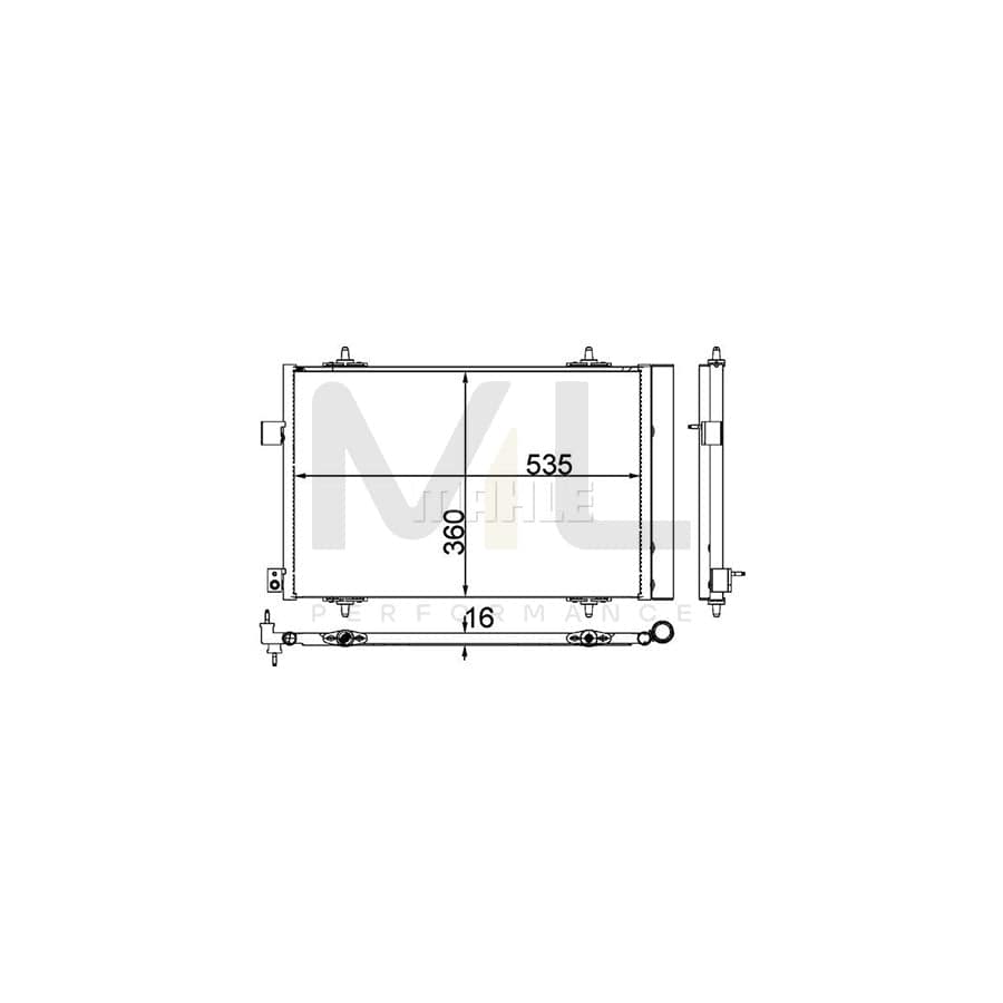 MAHLE ORIGINAL AC 39 000P Air conditioning condenser with dryer, for vehicles with towbar, for tropical climate zones | ML Performance Car Parts