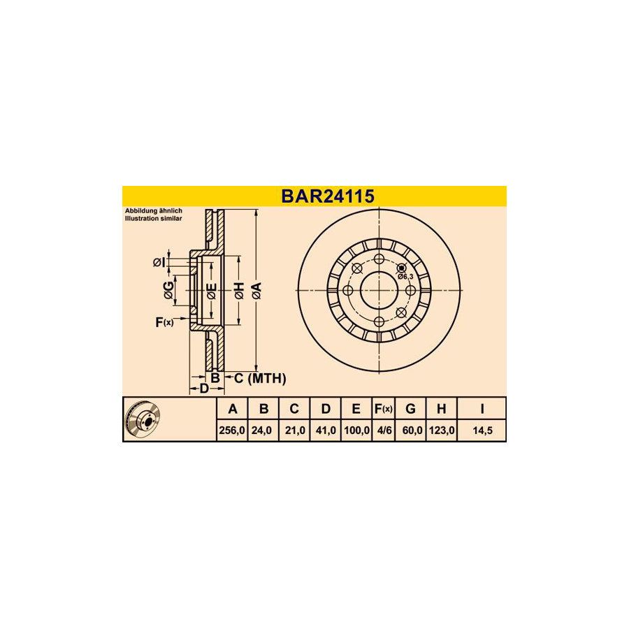 Barum BAR24115 Brake Disc