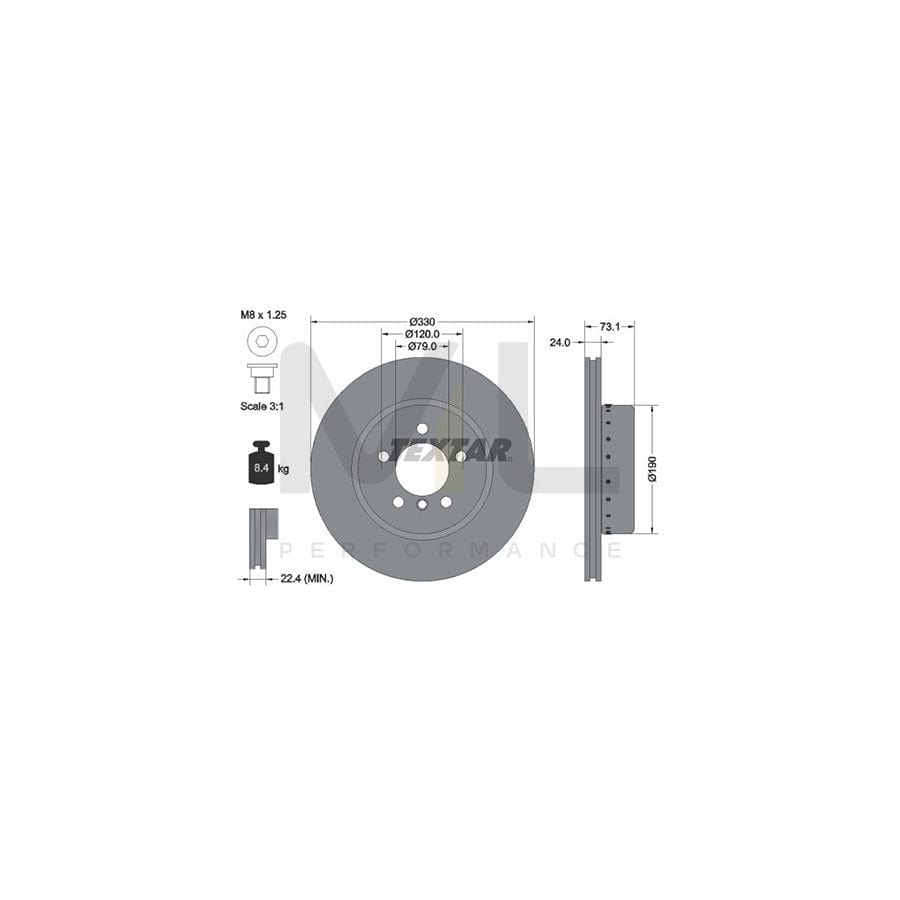 TEXTAR PRO+ 92269725 Brake Disc for BMW Z4 Roadster (E89) Internally Vented, Two-piece brake disc, Coated, High-carbon, with bolts/screws, without wheel hub, without wheel studs | ML Performance Car Parts