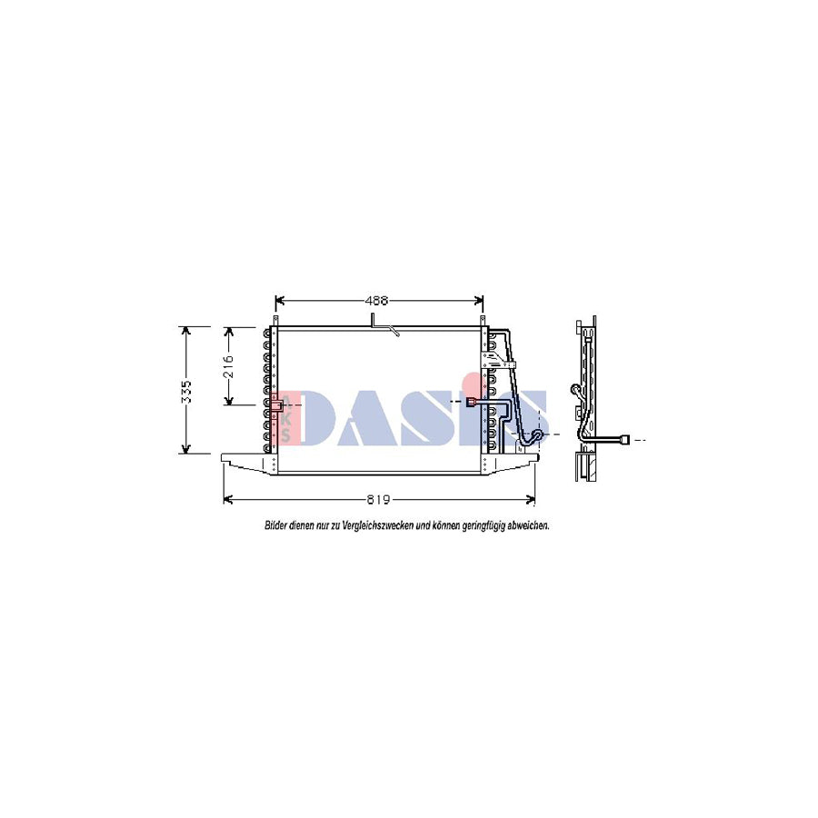 AKS Dasis 092080N Air Conditioning Condenser For Ford Scorpio | ML Performance UK