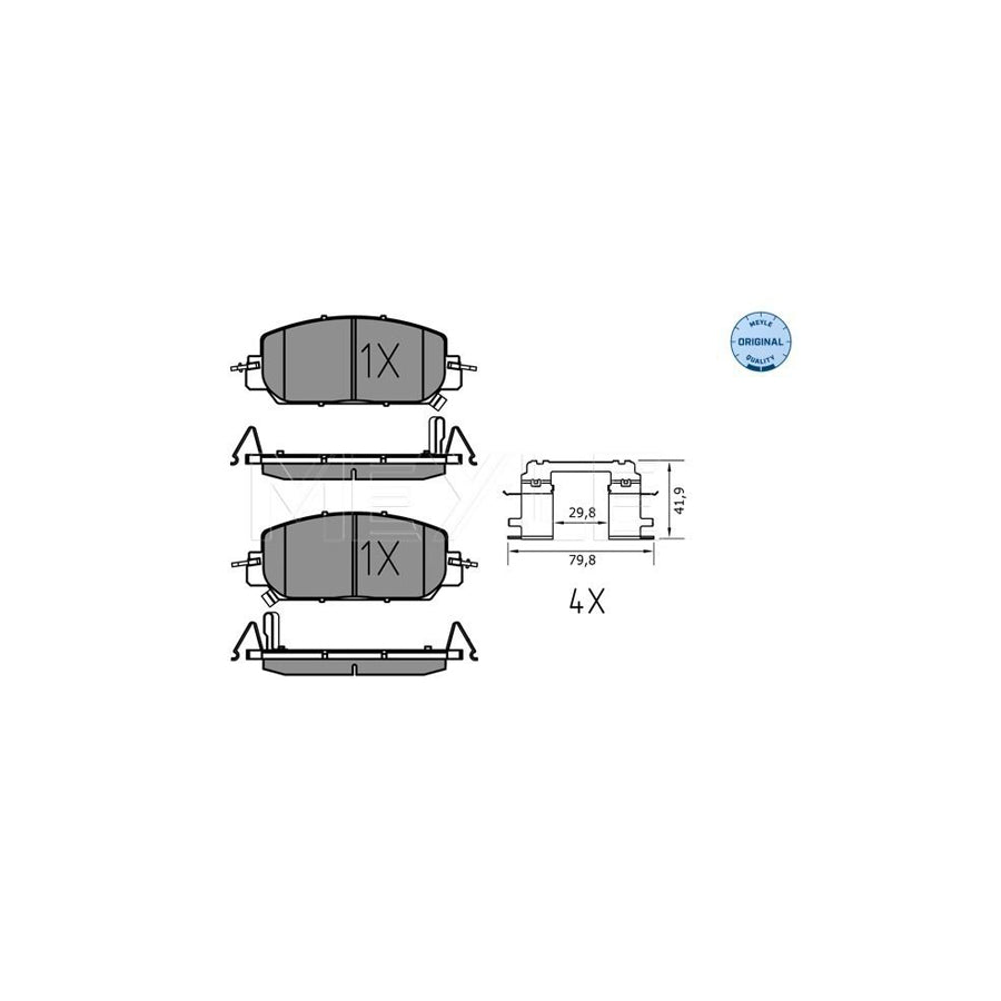 Meyle 025 227 9717 Brake Pad Set