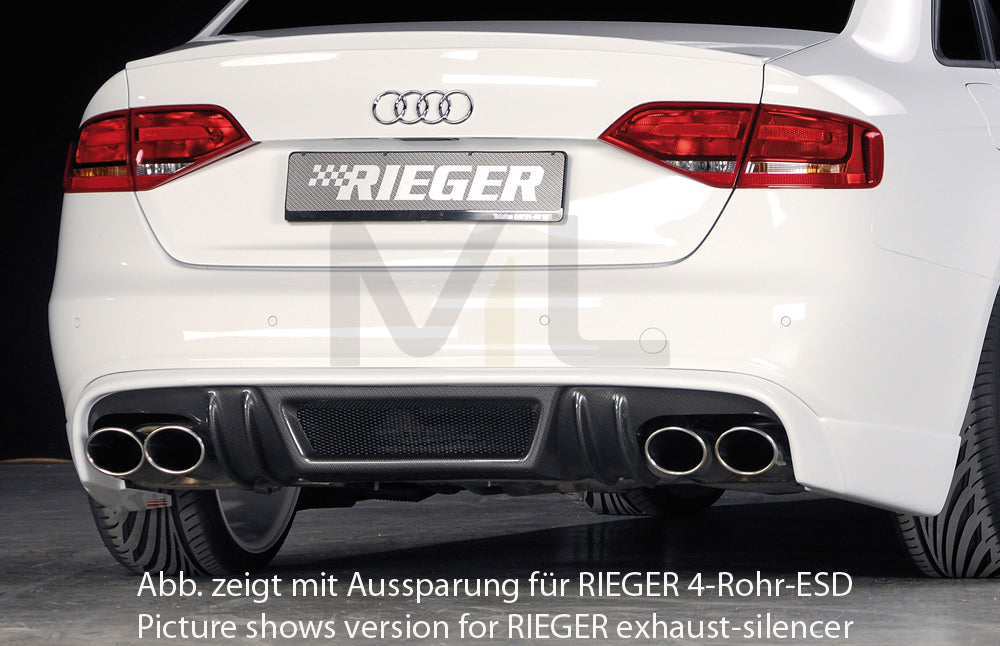 Rieger 00099081 Audi B8 B81 A4 Rear Diffuser 1 | ML Performance UK Car Parts