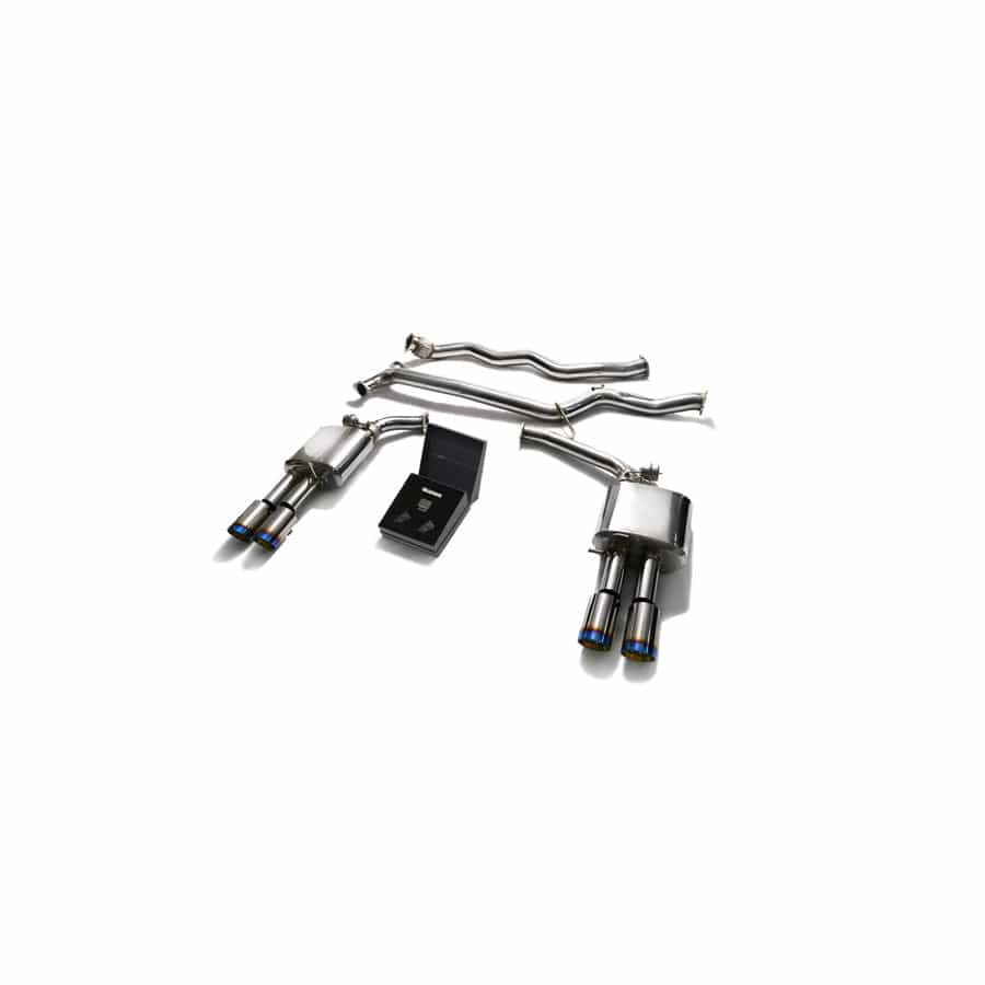 Armytrix AUB84-QS11B Valvetronic Exhaust System Audi A4 | A5 B8 2008-2015 with Quad Blue Coated 3.5" | ML Performance UK UK Car Parts