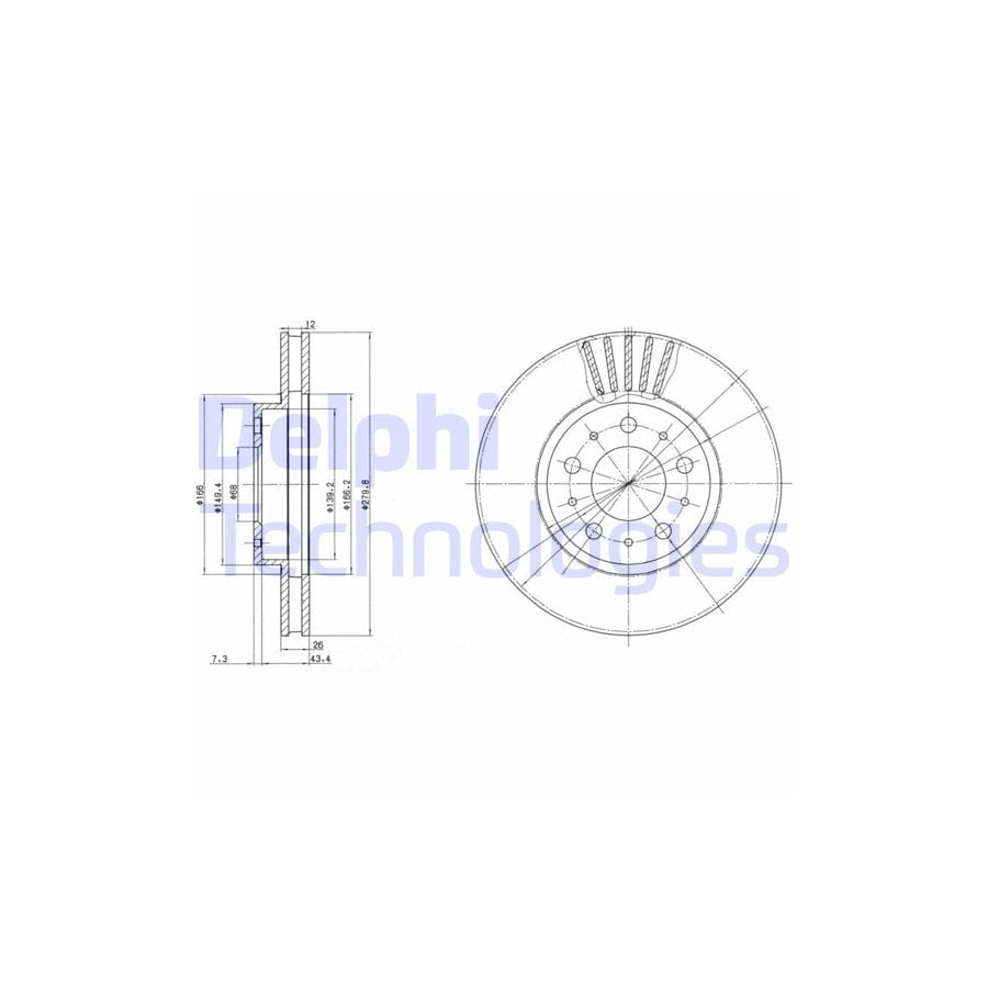 Delphi Bg2841 Brake Disc