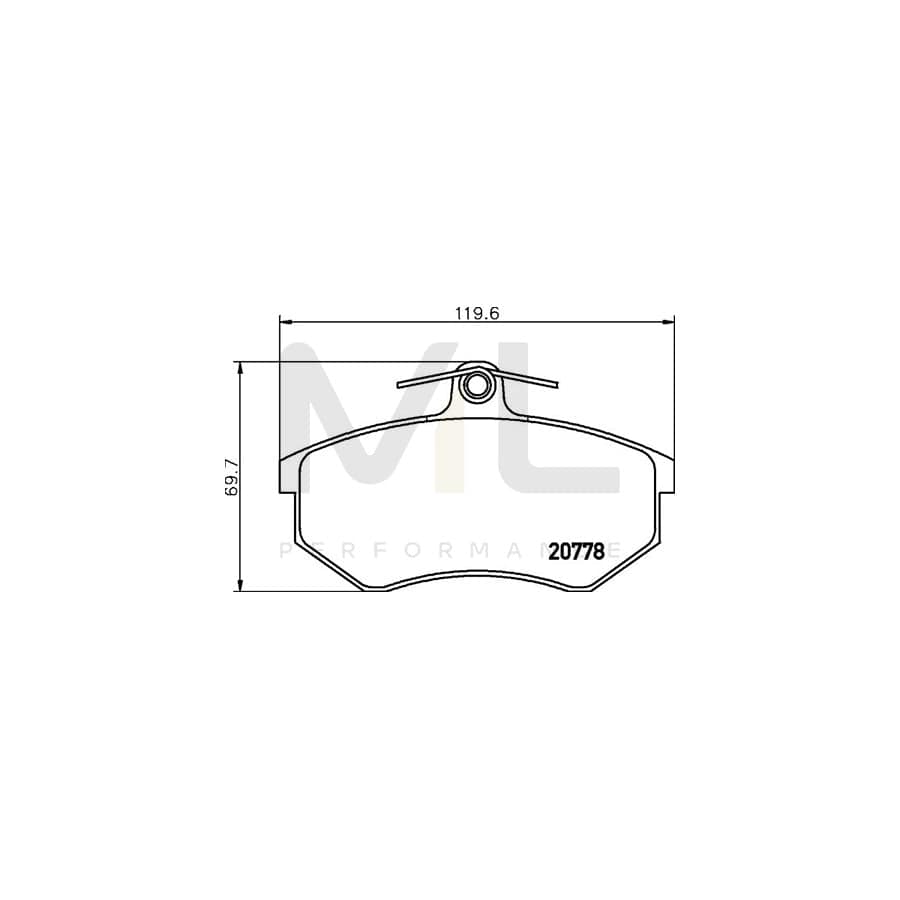 TEXTAR 2077801 Brake pad set not prepared for wear indicator, with brake caliper screws | ML Performance Car Parts