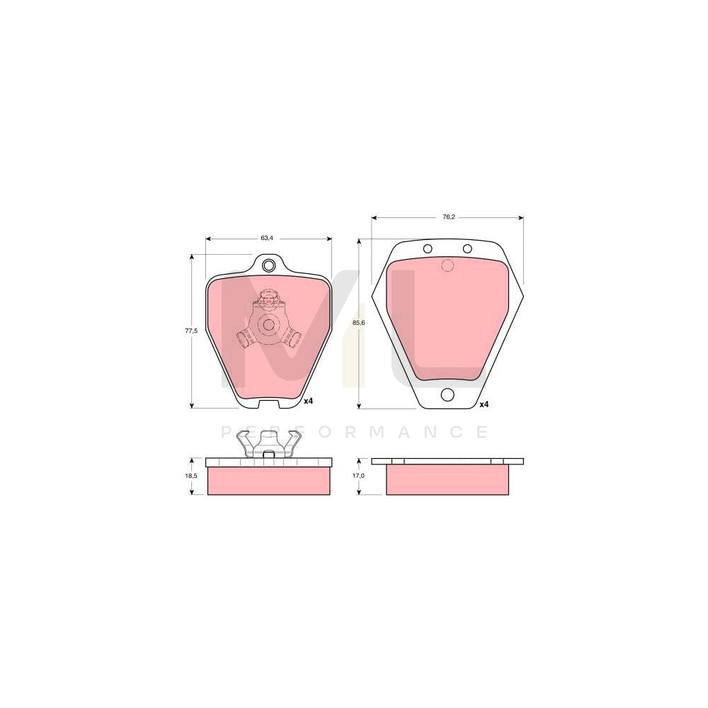 TRW Gdb1323 Brake Pad Set For Audi A4 Not Prepared For Wear Indicator | ML Performance Car Parts