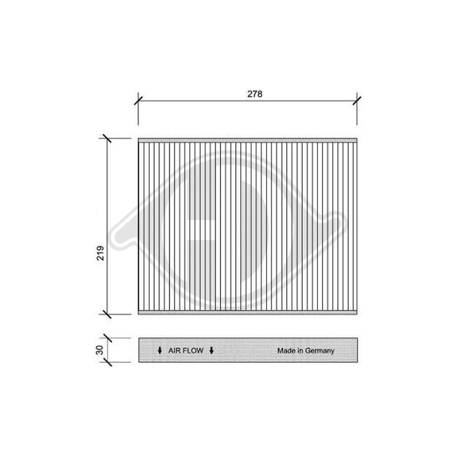 DIEDERICHS DCI1104 Pollen Filter | ML Performance UK Car Parts