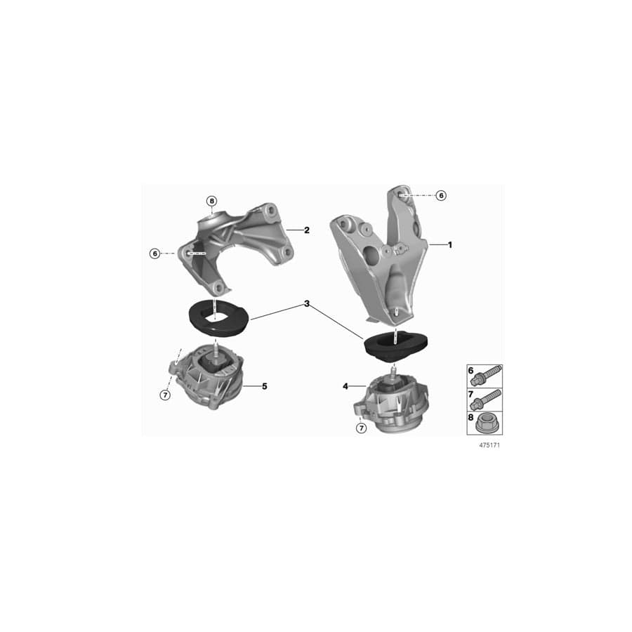 Genuine BMW 22118416821 Engine Supporting Bracket, Left (Inc. M235i Racing) | ML Performance UK Car Parts