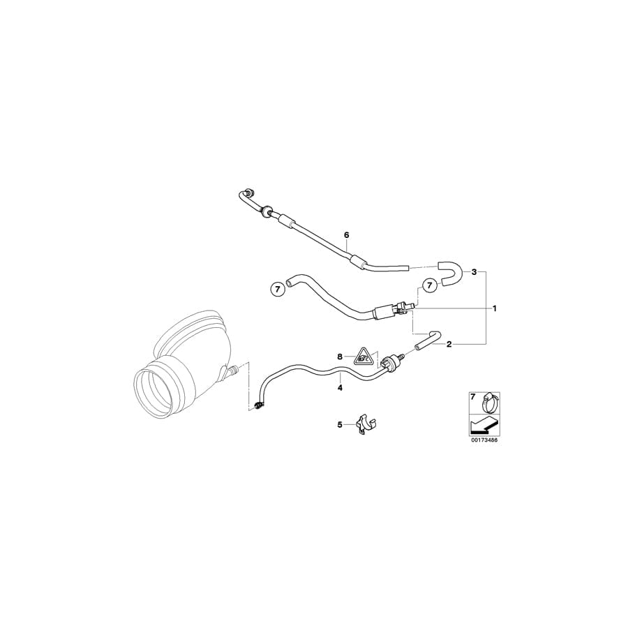 Genuine BMW 11617837112 E85 E86 Hose Elbow (Inc. Z4 M3.2) | ML Performance UK Car Parts