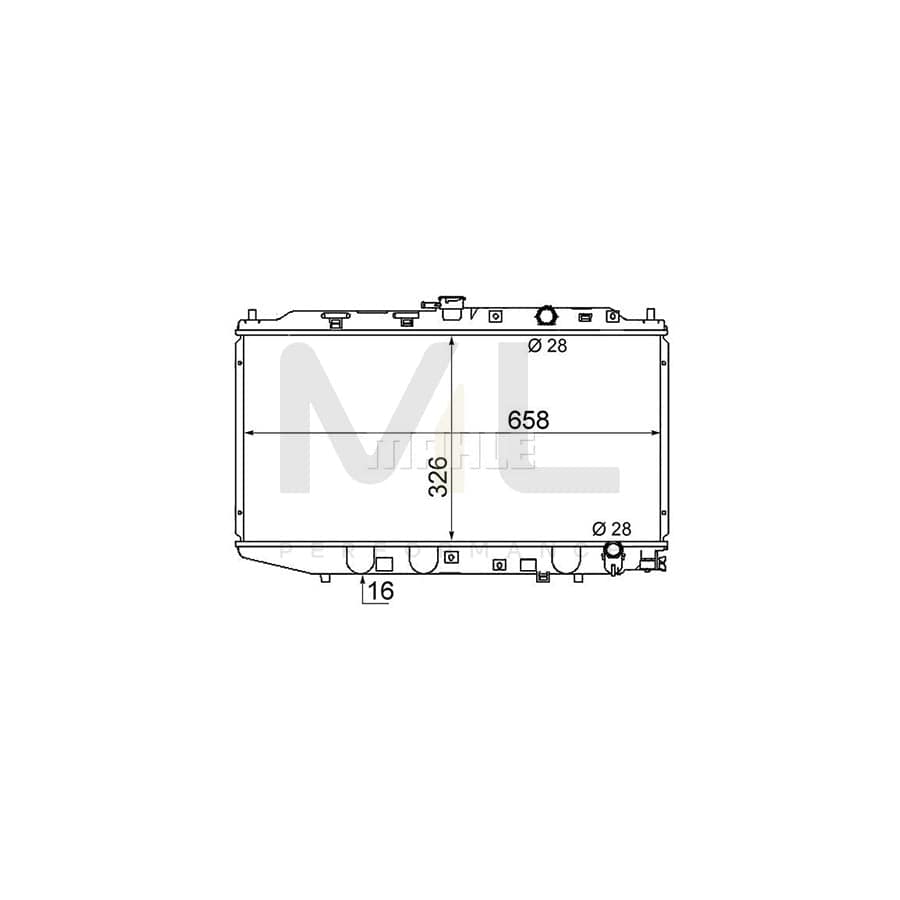 MAHLE ORIGINAL CR 158 000S Engine radiator Brazed cooling fins, Manual Transmission | ML Performance Car Parts