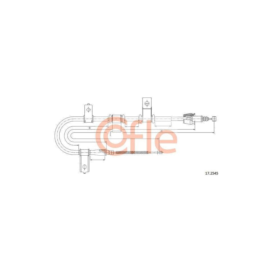 Cofle 17.2545 Hand Brake Cable For Hyundai Getz (Tb)