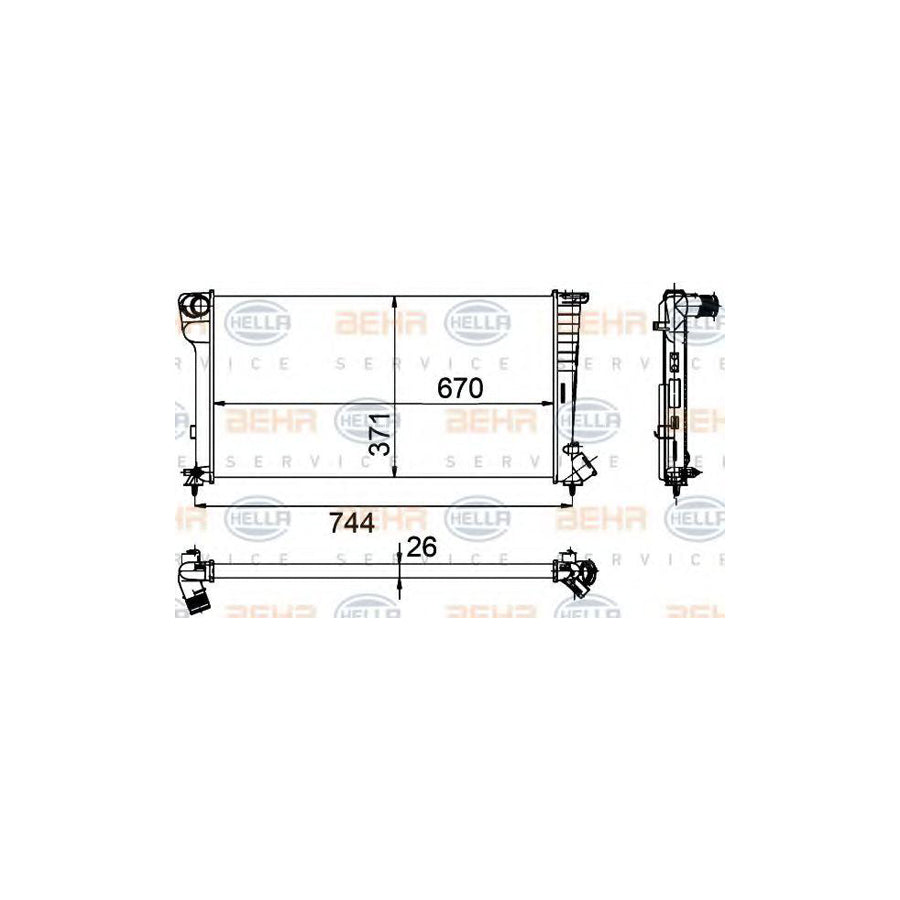 Hella 8MK 376 755-351 Engine Radiator