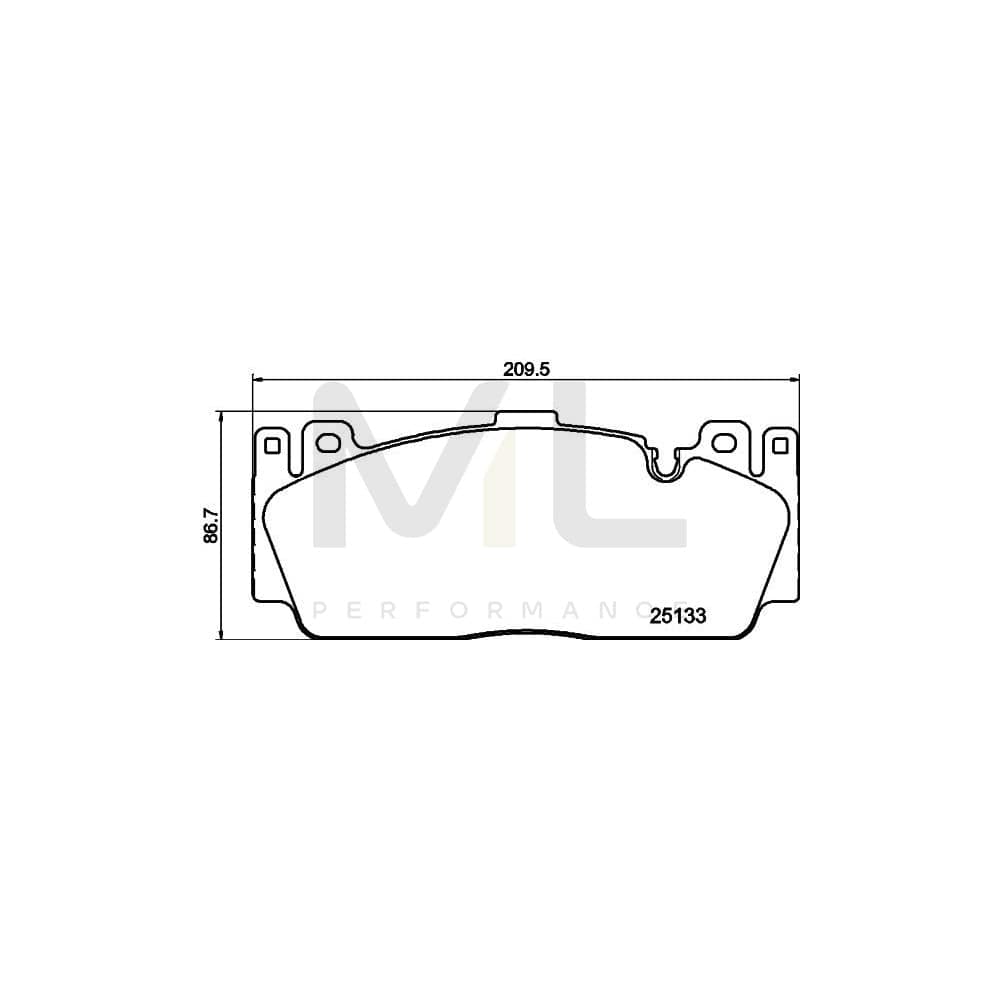 Hella 8DB 355 019-991 Brake Pad Set Prepared For Wear Indicator | ML Performance Car Parts