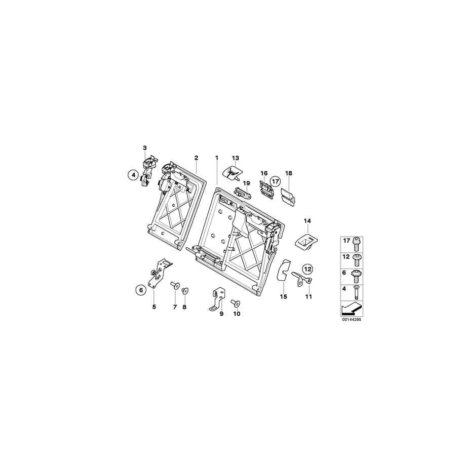 Genuine BMW 52207121231 E61 E61 Center Mount (Inc. 530i, 530xi & 523i) | ML Performance UK Car Parts