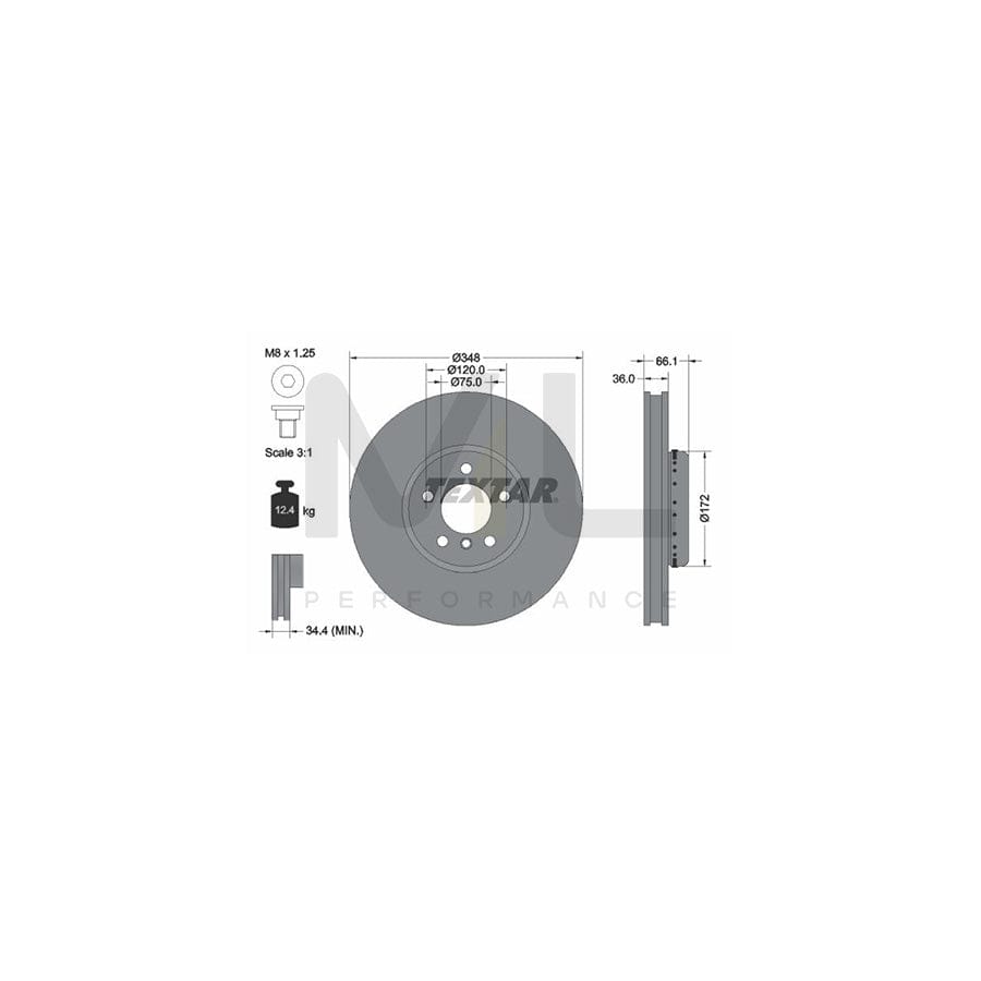 TEXTAR PRO+ 92253825 Brake Disc Internally Vented, Two-piece brake disc, Coated, High-carbon, with bolts/screws, without wheel hub, without wheel studs | ML Performance Car Parts