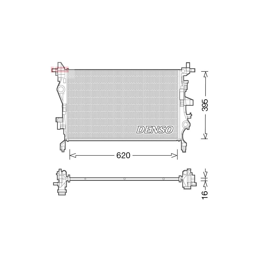 Denso DRM06036 Drm06036 Engine Radiator For Fiat 500X (334) | ML Performance UK