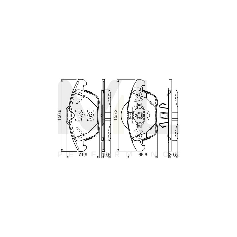 Bosch 0986Tb3192 Brake Pad Set  | ML Performance Car Parts