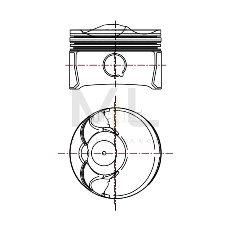 MAHLE ORIGINAL 028 01 02 Piston 77,01 mm, without cooling duct | ML Performance Car Parts