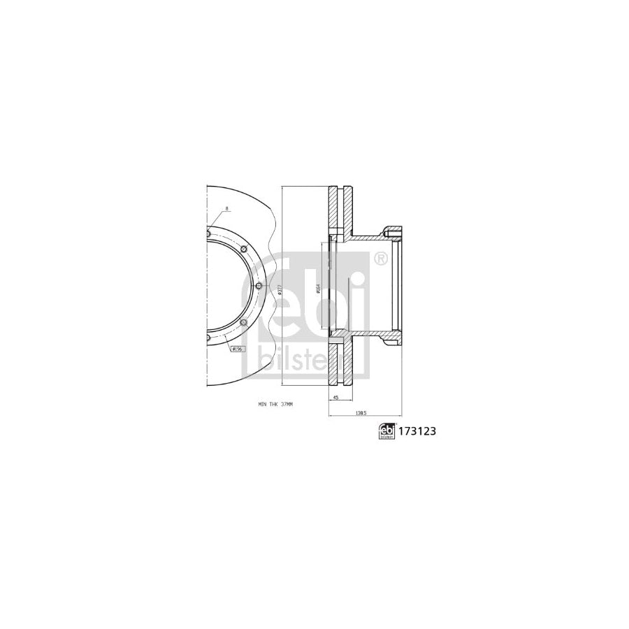 Febi Bilstein 173123 Brake Disc