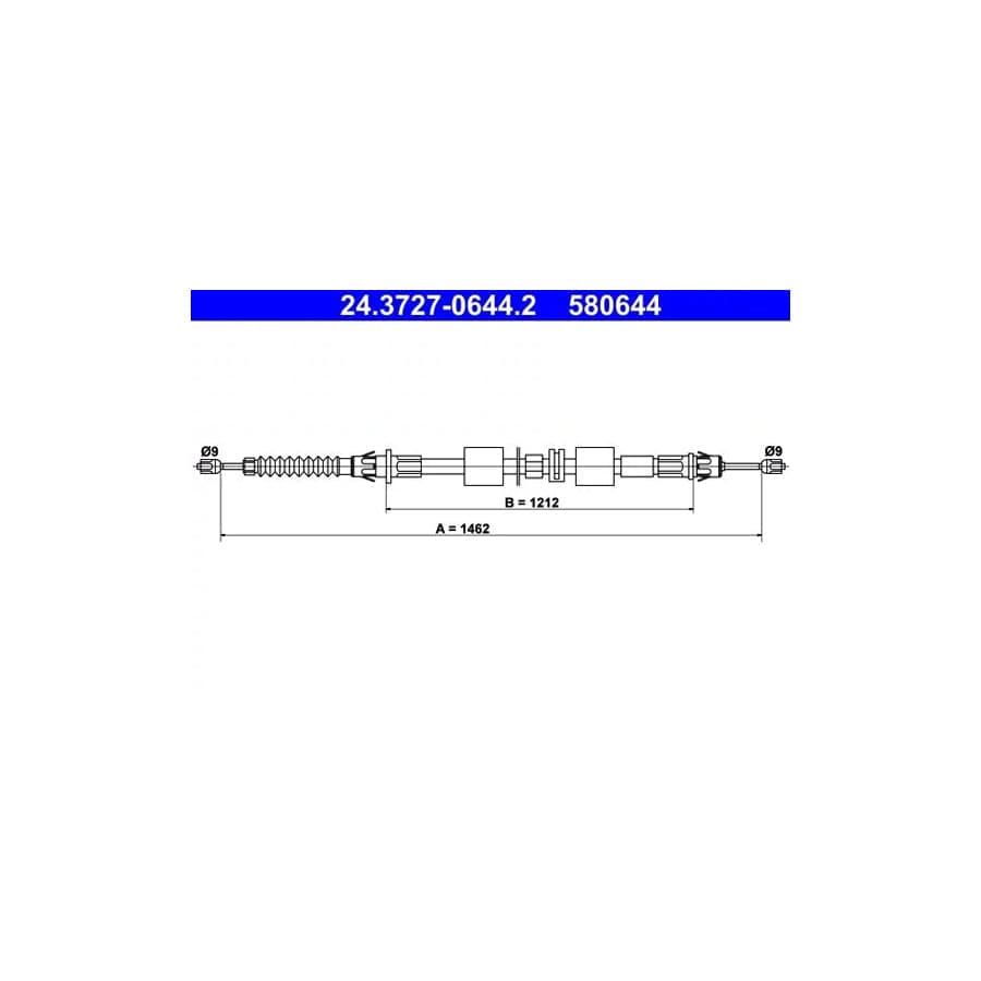 ATE 24.3727-0644.2 Hand Brake Cable