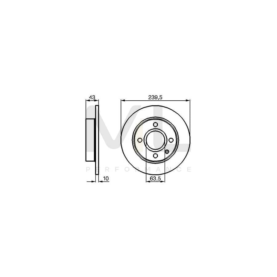 BOSCH 0 986 478 501 Brake Disc Solid, Oiled | ML Performance Car Parts