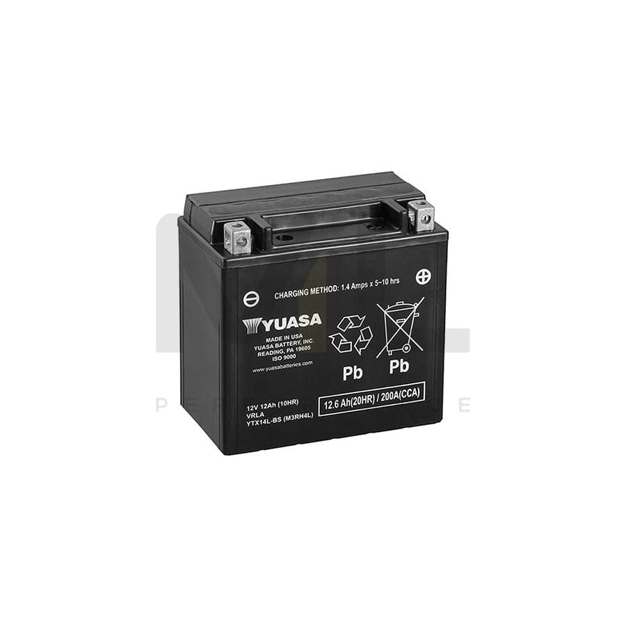 Yuasa YTX14L-BS 12v VRLA Motorbike Battery | ML Performance UK Car Parts