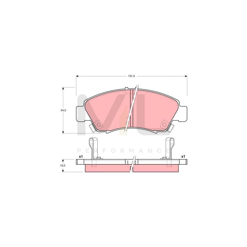 TRW Gdb3176 Brake Pad Set With Acoustic Wear Warning | ML Performance Car Parts