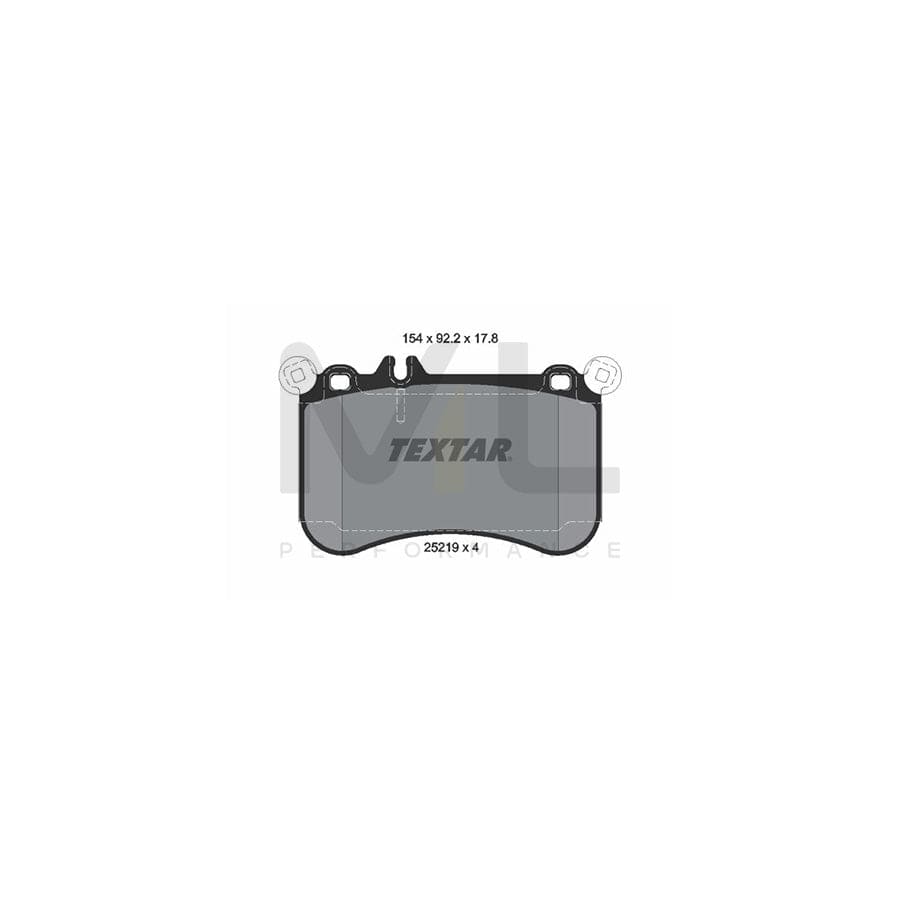 TEXTAR 2521901 Brake pad set prepared for wear indicator, with counterweights | ML Performance Car Parts