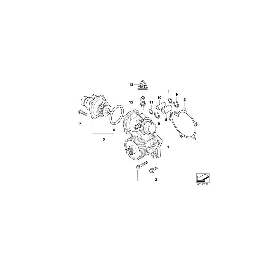 Genuine BMW 11517792547 E65 Coolant Pump, Mechanical (Inc. 745d) | ML Performance UK Car Parts