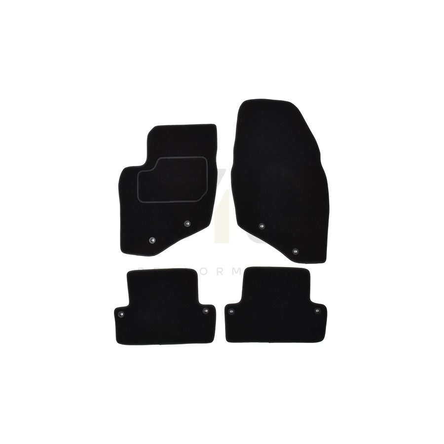 CUSTOPOL Tailored VOL85C Floor mat set for VOLVO S60 I (P24, 384) Textile, Front and Rear, Quantity: 4, Black | ML Performance Car Parts