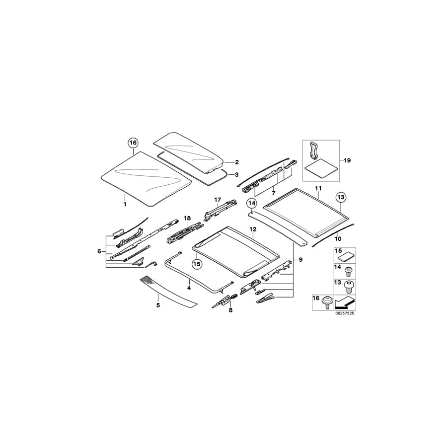 Genuine BMW 54137118847 E53 Glass Cover (Inc. X5) | ML Performance UK Car Parts