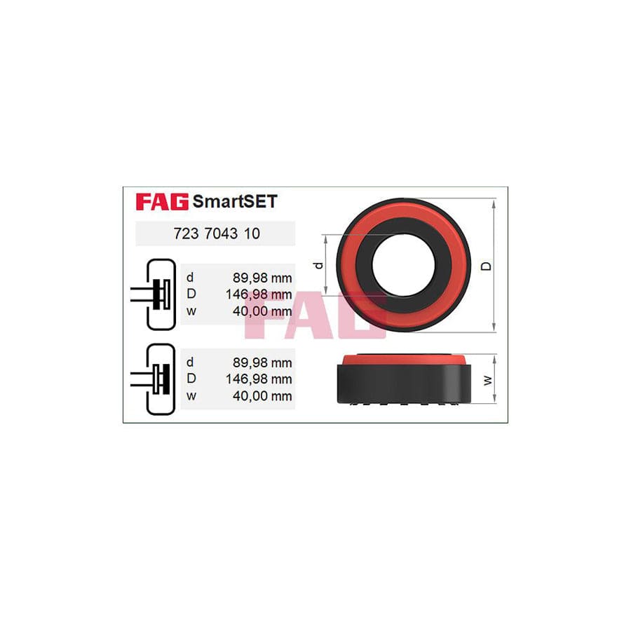 FAG 723 7043 10 Wheel Bearing Kit