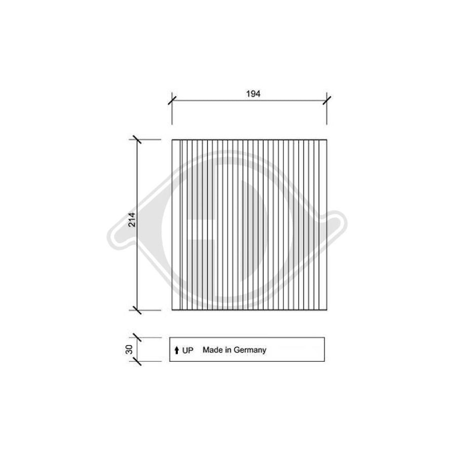 DIEDERICHS DCI0143 Pollen Filter | ML Performance UK Car Parts