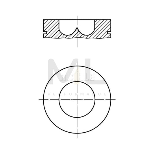 MAHLE ORIGINAL 008 05 01 Piston 93,4 mm, with piston ring carrier, without cooling duct | ML Performance Car Parts