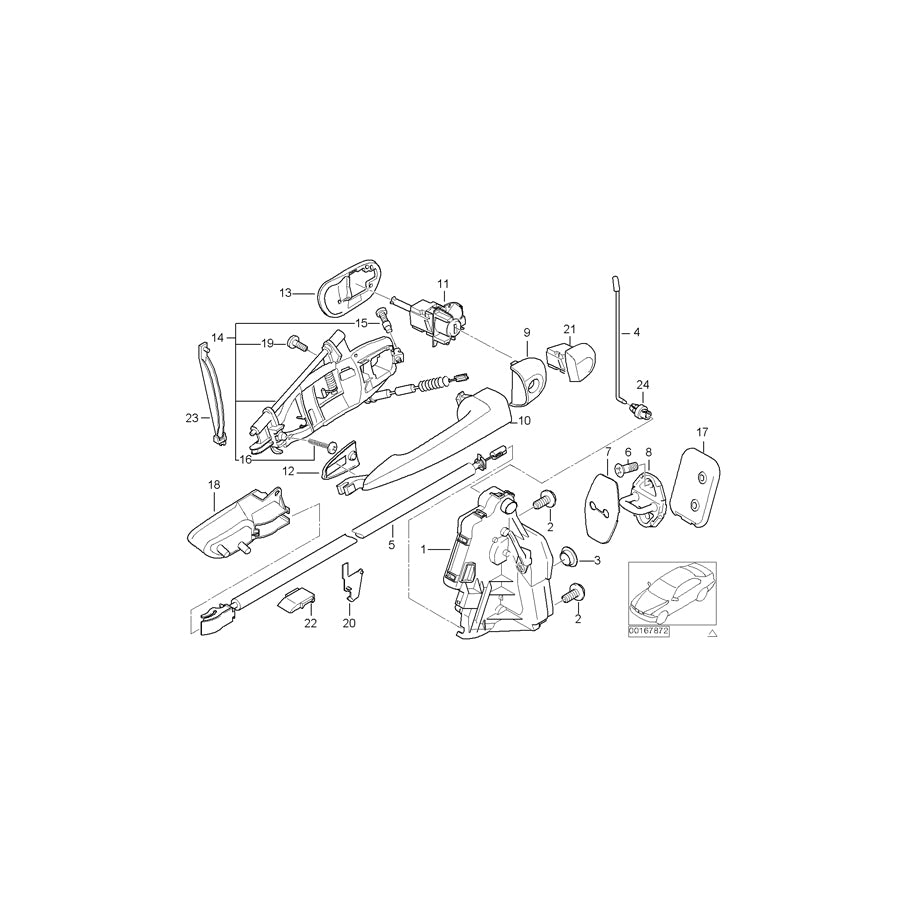 Genuine BMW 51217012770 E46 Lock Cylinder Base Right (Inc. 316i 1.6, 325xi & 323i) | ML Performance UK Car Parts