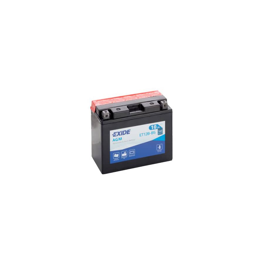 Exide ET12B-BS 12V Motorcycle Battery YT12B-BS | ML Performance UK Car Parts