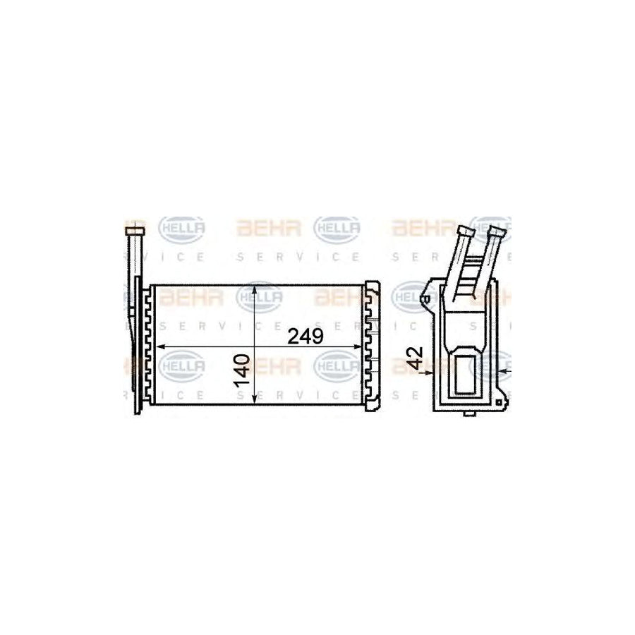 Hella 8FH 351 311-081 Heater Matrix