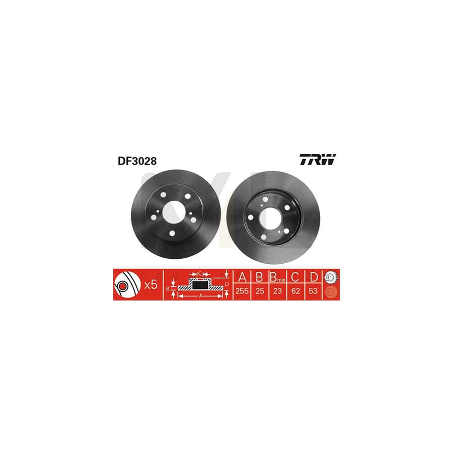 TRW DF3028 Brake Disc Vented | ML Performance Car Parts