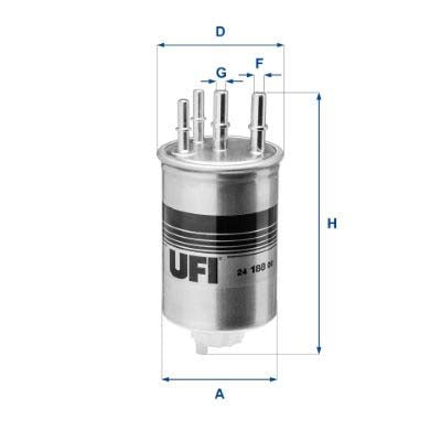 UFI 24.188.00 Fuel Filter For Jaguar Xf